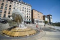 Lyon city fountain