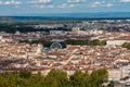 Lyon cityscape from Saone river with colorful houses and river, France, Europe Royalty Free Stock Photo