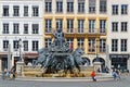 Facing the Fontaine Bartholdi in Lyon Royalty Free Stock Photo