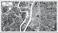 Lyon France City Map in Retro Style. Outline Map.