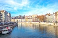 Arhitectures in the old town of Lyon Royalty Free Stock Photo