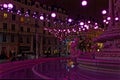 Fountain of Place des Jacobins in pink