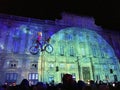 Place des Terreaux view during Festival of Lights in Lyon France