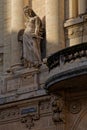 Statue on Celestins Theater facade in Lyon