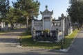 Lyon, France, Europe, 6th December 2019, a view of the family tomb of the lumiere family including the lumiere brothers in New Royalty Free Stock Photo