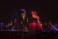 Lyon, France, Europe, 6th December 2019, a view of the Fetes des Lumieres aka festival of light and the Praire Ephemere Royalty Free Stock Photo