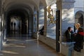 The cloister of ancient hospital Hotel-Dieu of Lyon