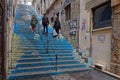 Painted stairs of Passage Mermet in Lyon