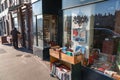 Second hand used books for sale on a bookstoreÃ¢â¬â¢s stand in Munich, France Royalty Free Stock Photo