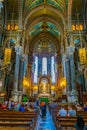 LYON, FRANCE, JULY 23, 2017: Interior ot the Basilica Notre-Dame de la Fourviere in Lyon, France Royalty Free Stock Photo