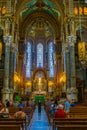 LYON, FRANCE, JULY 23, 2017: Interior ot the Basilica Notre-Dame de la Fourviere in Lyon, France Royalty Free Stock Photo