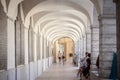 Interior cloister cloitre of the Hotel Dieu in Lyon, newly renovated. It is one of the landmarks of the city, a former hospital