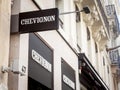 Chevignon Logo in front of their shop for Lyon. Chevignon is a French fashion retailer focused on men clothing, spread worldwide