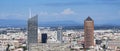 Famous view of Lyon city from Fourviere basilica Royalty Free Stock Photo