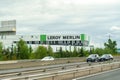 Leroy Merlin store, large sign. French retail company, home goods store in Lyon.