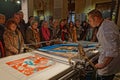 Printings on silk demonstration in festival SilkinLyon