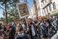 Popular protest in Lyon for the freedom of thought Royalty Free Stock Photo