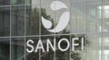 Sanofi logo on a building