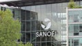 Sanofi logo on a building