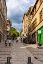 Lyon, France - Sep 28, 2020: Croix-Rousse district in Lyon city, France, Europe Royalty Free Stock Photo