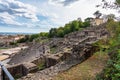 Lyon, France - Sep 27, 2020: Theatre Gallo Romain, the ancient Roman theatre of Fourvier in Lyon, France