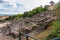 Lyon, France - Sep 27, 2020: Theatre Gallo Romain, the ancient Roman theatre of Fourvier in Lyon, France