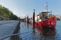 Barges on the Berges du Rhone Rhone river banks