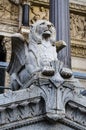 Lyon, France, statue of the basilica of Fourviere Royalty Free Stock Photo