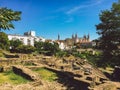 Lyon, France. View of the archaeological zone of the antique period on the hill Fourviere