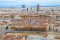 Lyon oldntown from above, Vieux Lyon, France Royalty Free Stock Photo