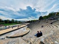 Lyon roman amphitheater, Fourviere, Lyon, France Royalty Free Stock Photo