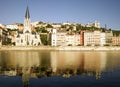 Lyon: Saone river bank Royalty Free Stock Photo