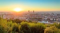 Lyon sunrise Royalty Free Stock Photo