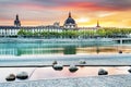 Lyon by sunset in summer