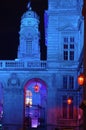 Lyon Town Hall at night Royalty Free Stock Photo