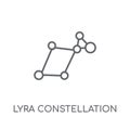 Lyra Constellation linear icon. Modern outline Lyra Constellatio