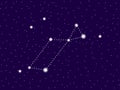 Lyra constellation. Starry night sky. Cluster of stars and galaxies. Deep space. Vector