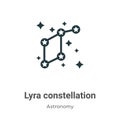 Lyra constellation vector icon on white background. Flat vector lyra constellation icon symbol sign from modern astronomy