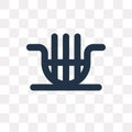 Lyre vector icon isolated on transparent background, Lyre trans