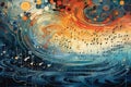Lyric Vortex: Immerse yourself in a whirlwind of poetic words, swirling and spiraling, merging with enchanting tunes in an