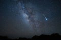 Lyrid meteor shower over the New Mexico sky. Royalty Free Stock Photo