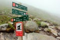 Signpost showing direction to Kjerag, Norway