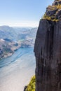 Lysefjord view from the Pulpit Rock Royalty Free Stock Photo