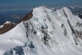 Lyskamm on monte rosa glacier Royalty Free Stock Photo