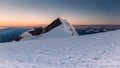 Lyskamm mountain at sunrise, Monte rosa, Italy Royalty Free Stock Photo