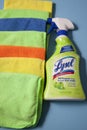 Lysol and cleaning rags