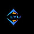 LYU abstract technology logo design on Black background. LYU creative initials letter logo concept Royalty Free Stock Photo