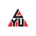 LYU triangle letter logo design with triangle shape. LYU triangle logo design monogram. LYU triangle vector logo template with red Royalty Free Stock Photo
