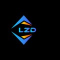 LZD abstract technology logo design on Black background. LZD creative initials letter logo concept Royalty Free Stock Photo