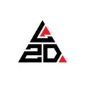 LZD triangle letter logo design with triangle shape. LZD triangle logo design monogram. LZD triangle vector logo template with red Royalty Free Stock Photo